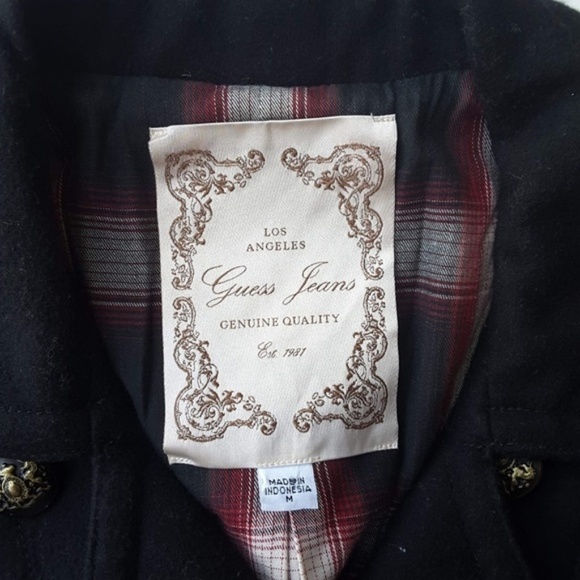 GUESS Double Breasted Winter Jacket sz M - Picture 7 of 7